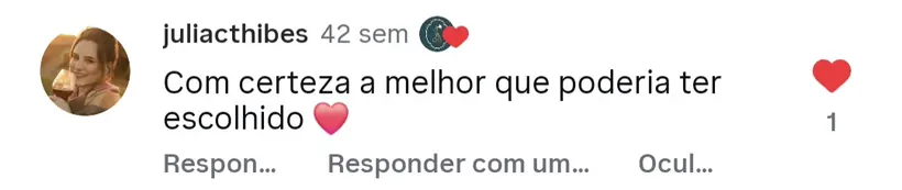 “Com certeza a melhor que poderia ter escolhido.” — comentário publicado no Instagram do atelier